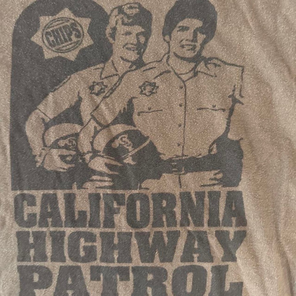 Vintage 70s CHIPs Patrol tee size Large